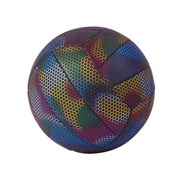 Imagem de Bola de vôlei oficial tamanho 5, que brilha no escuro, bola de vôlei refletiva brilhante, à prova d'água, bolas de vôlei para uso interno e externo para jogos de praia, academia, treinamento, piscina