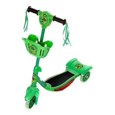 Imagem de Brinquedo Infantil Patinete Hulk 3 Rodas C Cestinha Luz