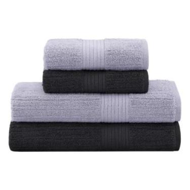 Imagem de JOGO TOALHA DE BANHO 4 PEÇAS FIO PENTEADO - BUDDEMEYER: Prata 1831 e G