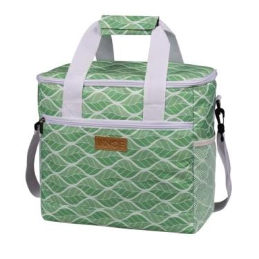 Imagem de Bolsa de Refrigeração Grande Colapsível 15L Isolada e à Prova Vazamentos Sacola Almoço com Múltiplos Bolsos Caixa para Praia Piquenique Caminhada Acampamento Viagem Trabalho Pesca