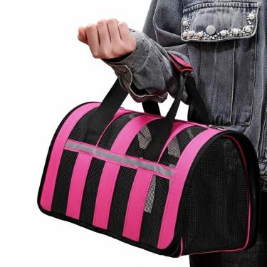 Imagem de Bolsa Transporte Gato Cachorro Pet Coelho Porquinho Animais Faixa Refletiva Passeio Viagem Carro Aviao Caminhada