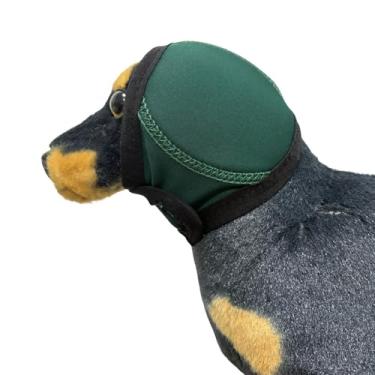 Imagem de Touca de banho impermeável para cães, cobertura calmante para orelhas para alívio da ansiedade_M (verde escuro)