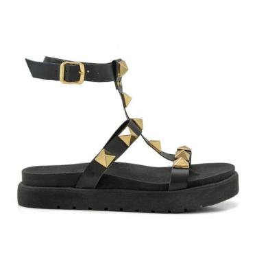 Imagem de Sandália Feminina Gladiadora Ajustavel Plataforma Slide - Lays Campos,