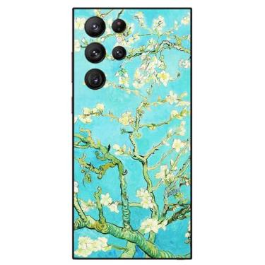 Imagem de Berkin Arts Compatível com Samsung Galaxy S24 Ultra 5G Capa artística de silicone flor pós-impressionismo (flor de amendoeira por Vincent Van Gogh)