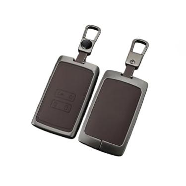 Imagem de Capa Protetora De Couro De Liga De Zinco Para Chave De Carro Compatível Com Dacia Logan Sandero Duster Lodgy Spring Jogger Acessórios Para Automóveis(B-brown chain)