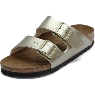 Imagem de Birkenstock Sandália feminina Arizona macia com palmilha, Bronze, 8-8.5