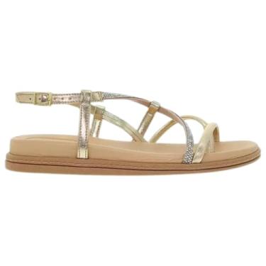 Imagem de Sandália Feminina Papete Cor:Dourada/Aurora Boreal;Tamanho:34