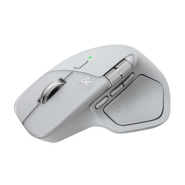 Imagem de Mouse sem fio Logitech MX Master 4 com o Desempenho avançado e a Sensação tátil do Haptic feedback, Design ergonômico, Rolagem ultra rápida, Conexão USB-C ou Bluetooth, Windows, macOS - Cinza Claro