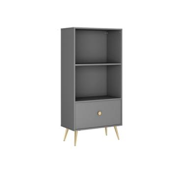 Imagem de CFGH6FDF Estante de livros prateleira de armazenamento de chão sala de estar pequeno armário de armazenamento multicamadas simples moderno quarto simples armazenamento estante de livros independente