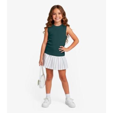 Imagem de Regata Básica Infantil Lisa Soletex Verde, 8, Verde