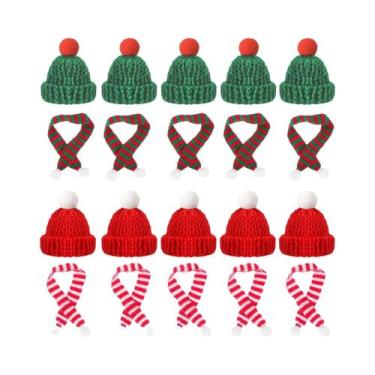Imagem de Mini Conjunto de Chapéu e Lenço de Papai Noel - 10 a 20 Peças - Para G