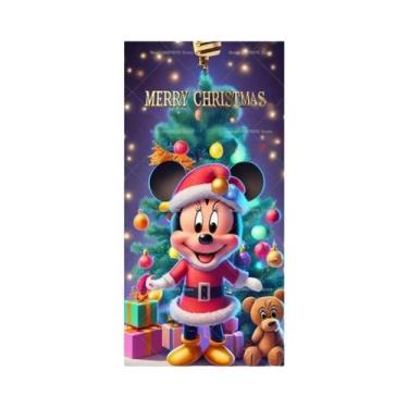 Imagem de Banner De Natal Disney Mickey Minnie Para Porta, Decoração De Fundo Pa