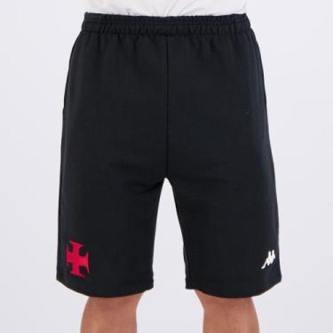 Imagem de Bermuda Kappa Vasco Viagem 2025 Preta, G