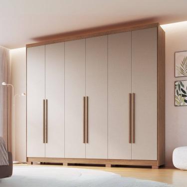 Imagem de Guarda Roupa Casal 6 Portas com Pes Brescia Moveis Castro
