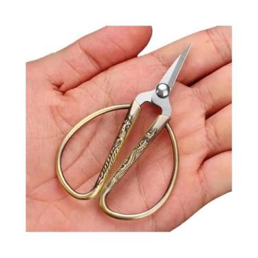 Imagem de Tesoura De Costura Retrô Em Aço Inoxidável Durável Para Alfaiataria E 