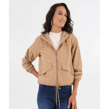 Imagem de Jaqueta Feminina Corta Vento Capuz Marisa Marrom-52125, Marrom, 36