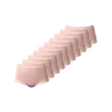 Imagem de Kit com 10 Calcinhas Alta Bourbon Demillus 26406, Branco, XG