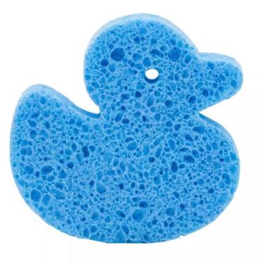 Imagem de Esponja de banho infantil patinho legal - - Foffs, Azul