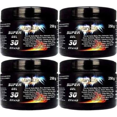 Imagem de Kit 4 Super Gel 30 Ervas 250g Super Potencia Para Conforto - Mary Life