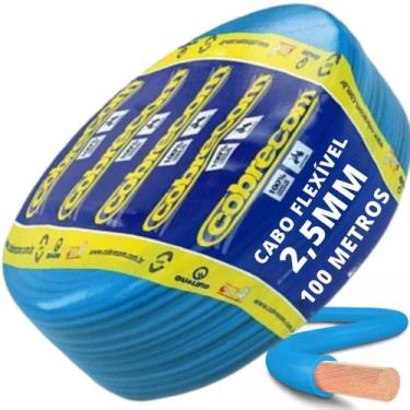 Imagem de Cabo Flexível Até 750v 2,5mm Azul Claro 100 Metros Cobrecom