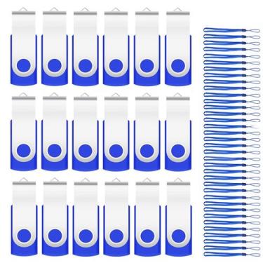 Imagem de Unidades flash EASTBULL 16GB USB 2.0, pacote com 100 cordões