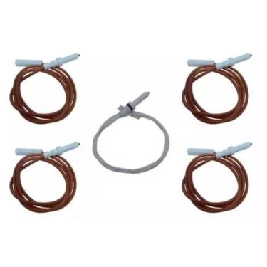 Imagem de Eletrodo Vela Fogão Cooktop Fischer Com Tripla Chama Kit 5pç