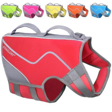 Imagem de Colete salva-vidas para cães VIVAGLORY Sports Style Neoprene vermelho 