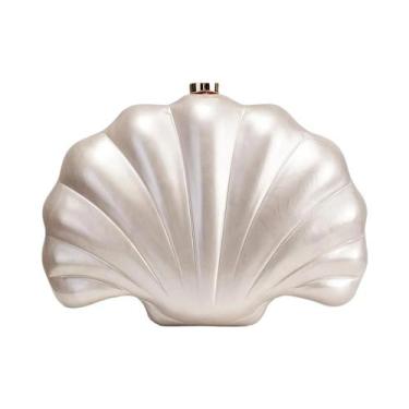 Imagem de Bolsa Clutch Feminina Moderna De Acrílico Com Alça De Metal, Bolsa De 