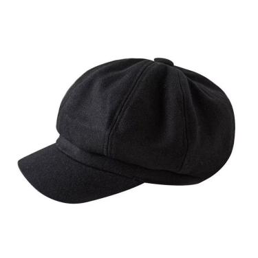 Imagem de Boina Gorro Chapéu Oem Boina 0358 Aveludada com Forro Liso Preto Unissex