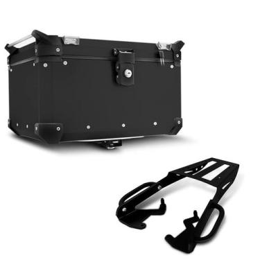 Imagem de Baú+bagageiro de chapa top case 48 litros super adventure honda titan 