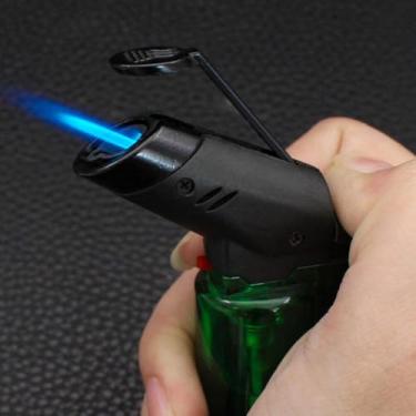 Imagem de Isqueiro Mini Maçarico A Gas Recarregável Chama Regulável