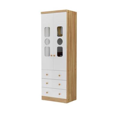 Imagem de Guarda Roupa Infantil Tedy 2 Portas 100% MDF Moveis Peroba -, Branco A