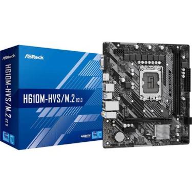 Imagem de Placa Mae ASROCK H610M-HVS/M.2 R2.0 LGA1700 2XDDR4 3200 DIMM 64GB 4XSA