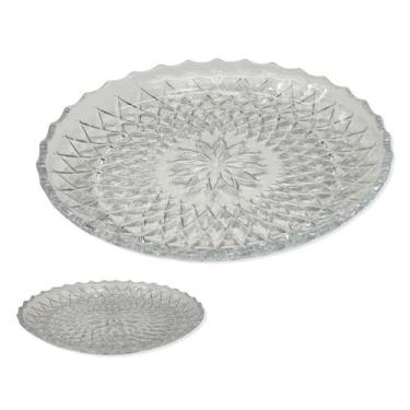 Imagem de Prato de Bolo e Sobremesa Michele Vidro SW1214GCL 28cm- Bono