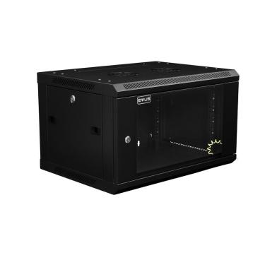 Imagem de Rack de Parede 19 6U Mini EV-DW6406 com Porta de Vidro Temperado e Fechadura Evus
