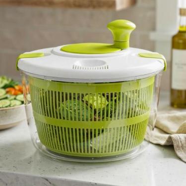 Imagem de Centrífuga de Salada QsFCook 5L Secador de Folhas Saladas Cesto e Bowl