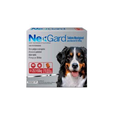 Imagem de Antipulgas e Carrapatos 136 mg para Cães de 25,1 a 50 Kg 1Un tabletes 