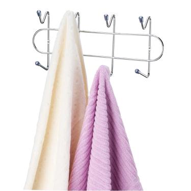 Imagem de Cabideiro de Banheiro em Aço Cromado Utimil com 4 Ganchos – 33,8 cm