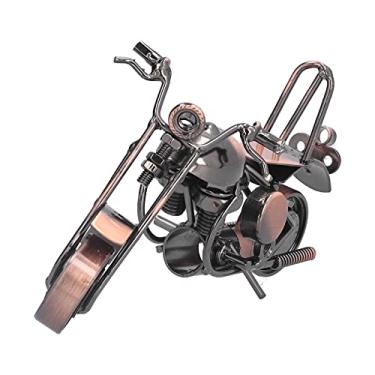 Imagem de 6.3 x 2.4in Simulação Clássica Ferro Metal Motocicleta Figurine Collectible Art Escultura Moto, Motocicleta Modelo para Presente Decoração da Casa Veículos Colecionáveis ​​Decoração da Casa Acentos