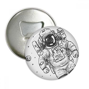 Imagem de Emblema Multifuncional Universe Alien Monster Astronauta Abridor de Garrafas Ímã de Geladeira