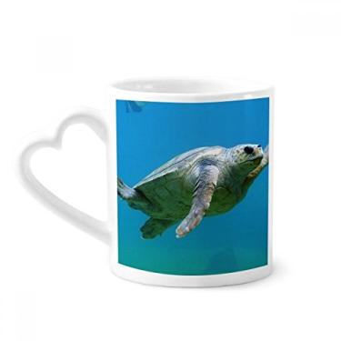 Imagem de Caneca de cerâmica para café com estampa de tartaruga oceano e animais