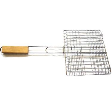 Imagem de churrasco aço inoxidável para área externa com suporte arame farpado ferramenta churrasco churrasco comida com alça suprimentos para churrasco