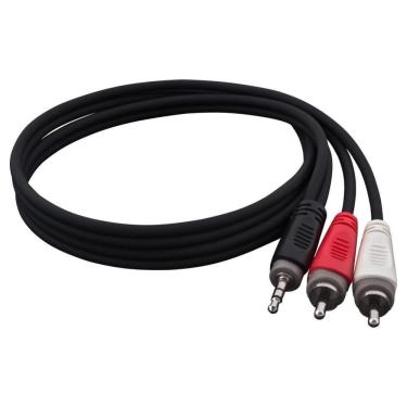 Imagem de Cabo Para Áudio Rca2X P2 3 Metros Hayonik Preto