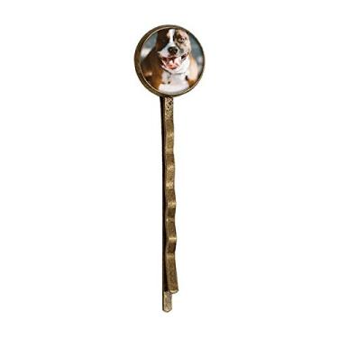 Imagem de Bulldog Pet Animal Assustador Imagem Retrô Cabelo de Metal Bobby Pin Headwear