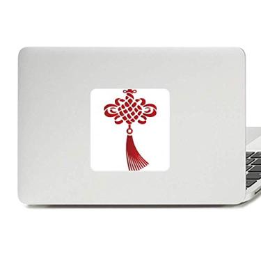 Imagem de Nó chinês vermelho padrão de segurança decalque vinil paster laptop adesivo decoração PC