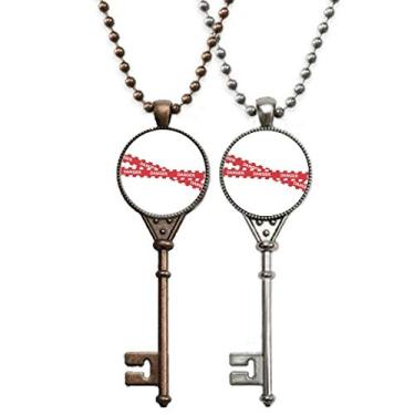 Imagem de OFFbb-USA Logotipo Danger Line Art Deco Presente Fashion Chaveiro Colar Pingente Joias Decoração Casal