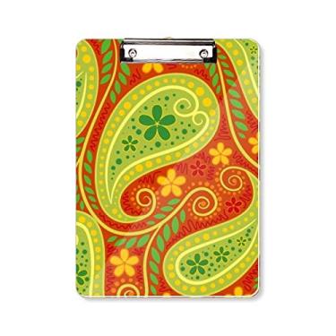 Imagem de Impressão de tecido colorido folha arte prancheta pasta, bloco de anotações, placa de apoio A4
