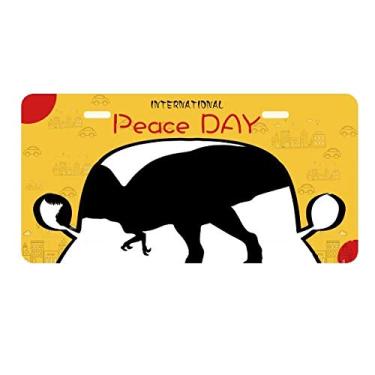 Imagem de DIYthinker Dinosaur Bones placa de carro feroz miniatura decoração de carro dia da paz