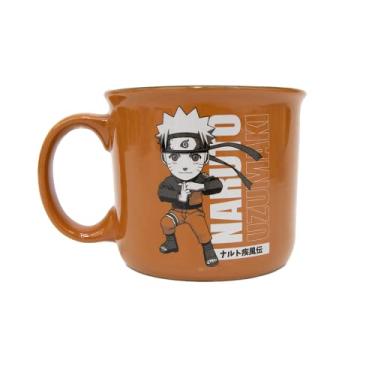 Imagem de Clube Comix Caneca CAMP NARUTO CHIBI Laranja Porcelana 1 ML Reutilizável Casa Bebidas Quentes