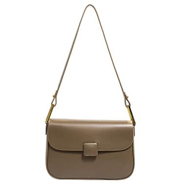 Imagem de Bolsa de ombro feminina pequena bolsa de couro bolsas clássicas bolsas transversais moda feminina tote clutch bolsa axila, Verde